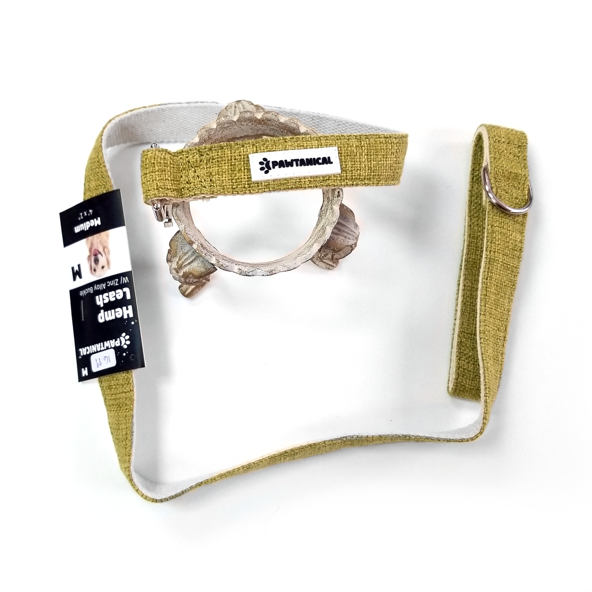Laisse de chanvre Pawtanical, herbe (S, M, L)