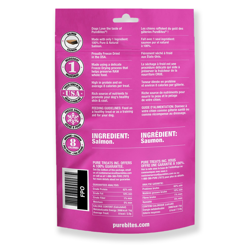 Friandises au saumon lyophilisé PureBites (70g)