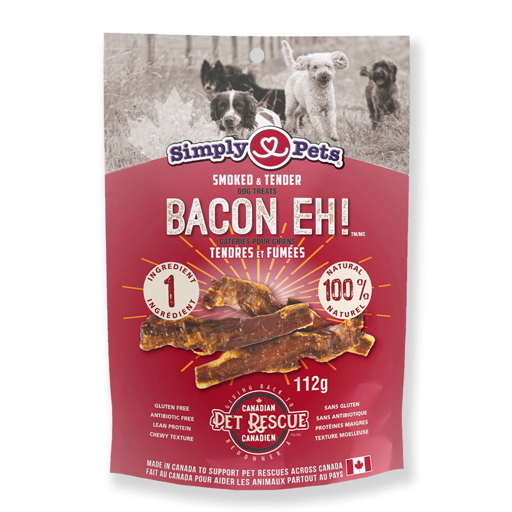 Simply Pets Bacon fumé et tendre Eh ! Friandises pour chiens (112g)