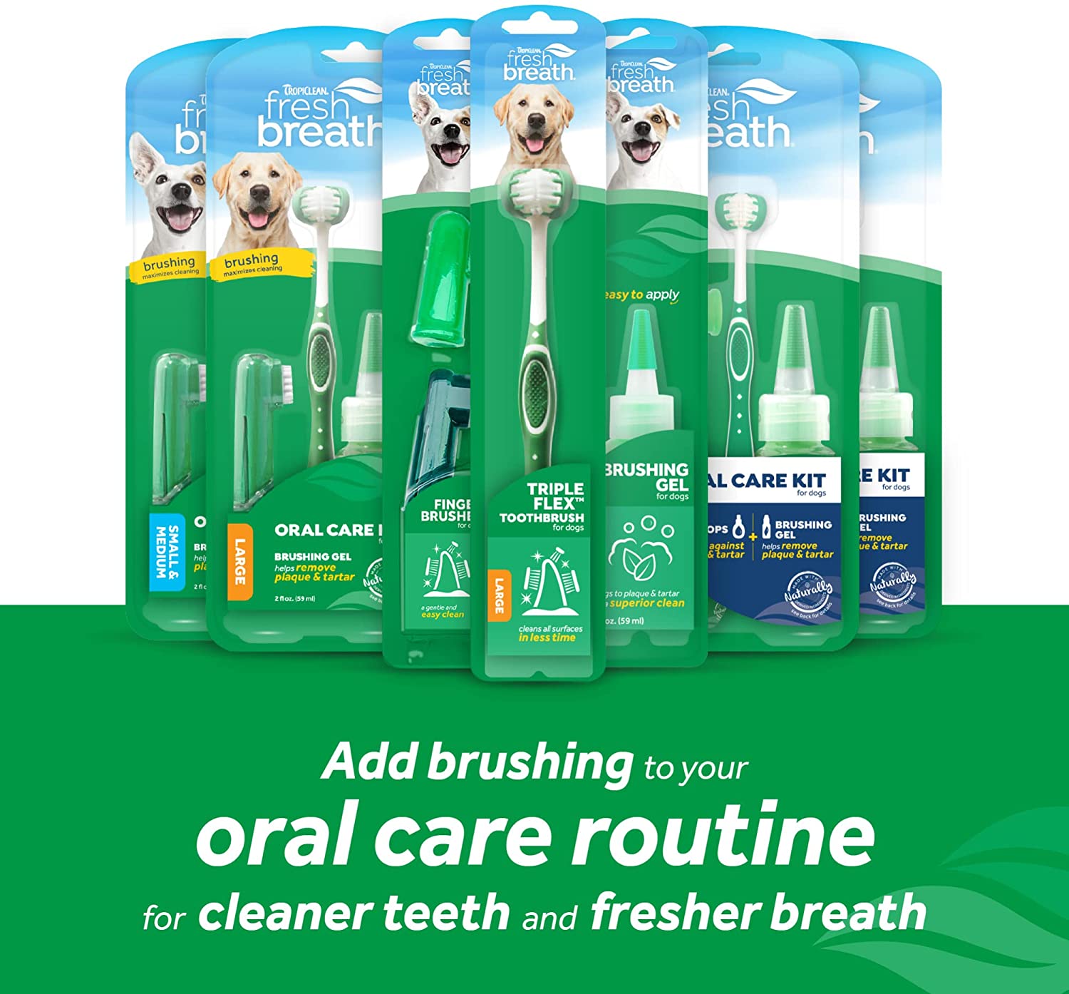Kit de soins bucco-dentaires Tropiclean pour grands chiens