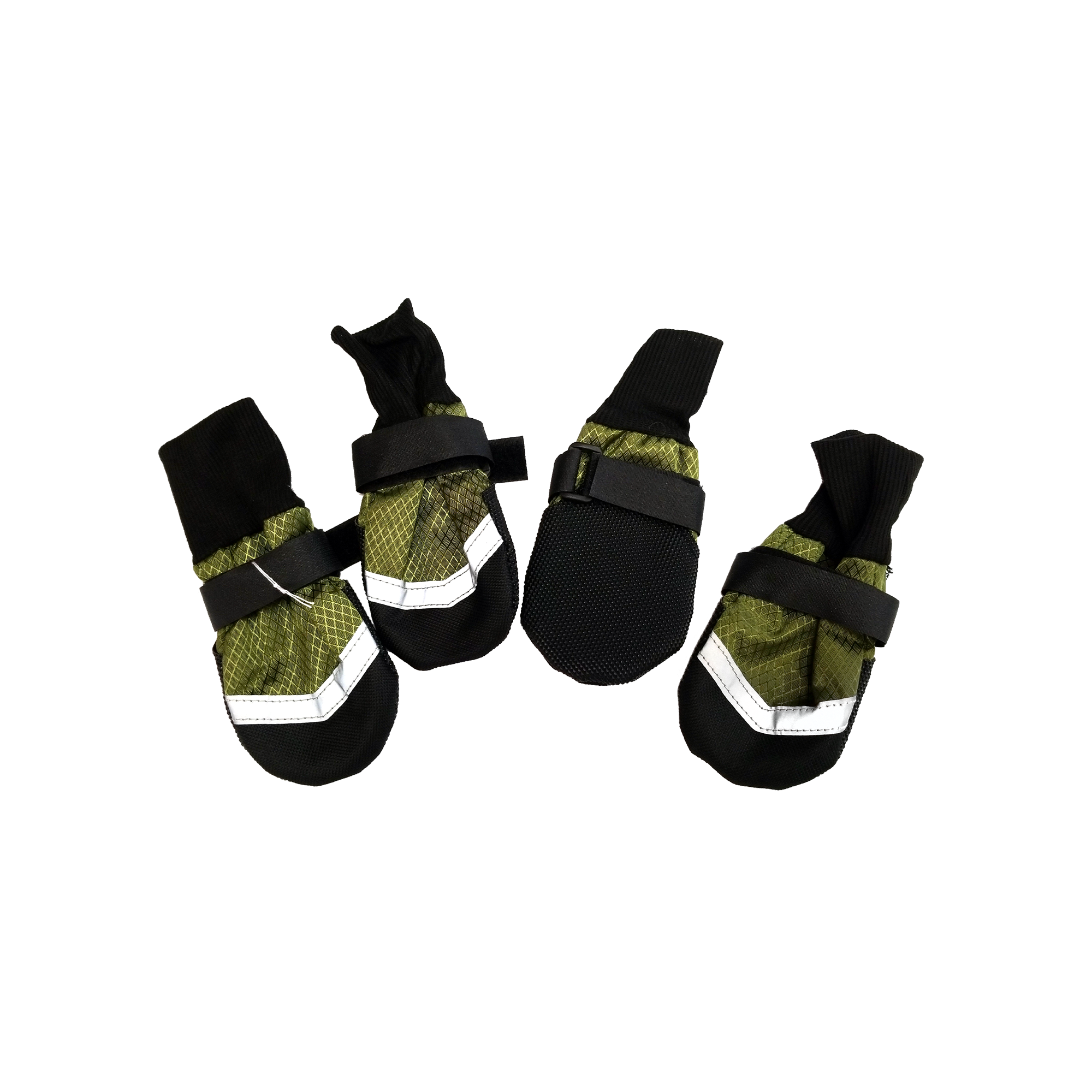 Winter Dog Boots, Non-Slip Winter Sole & Reflective Strip, Green