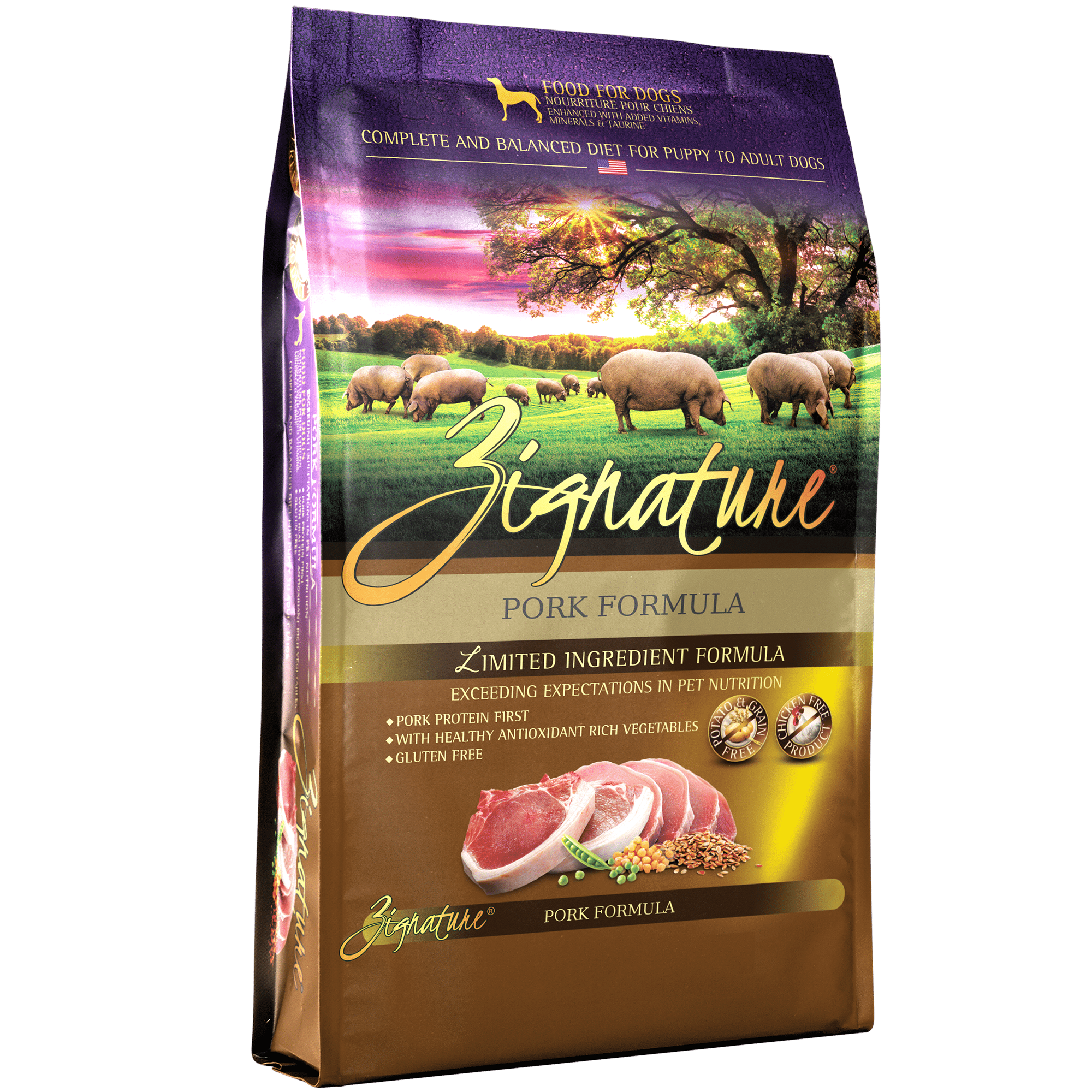 Zignature Dog Food, Pork Formula