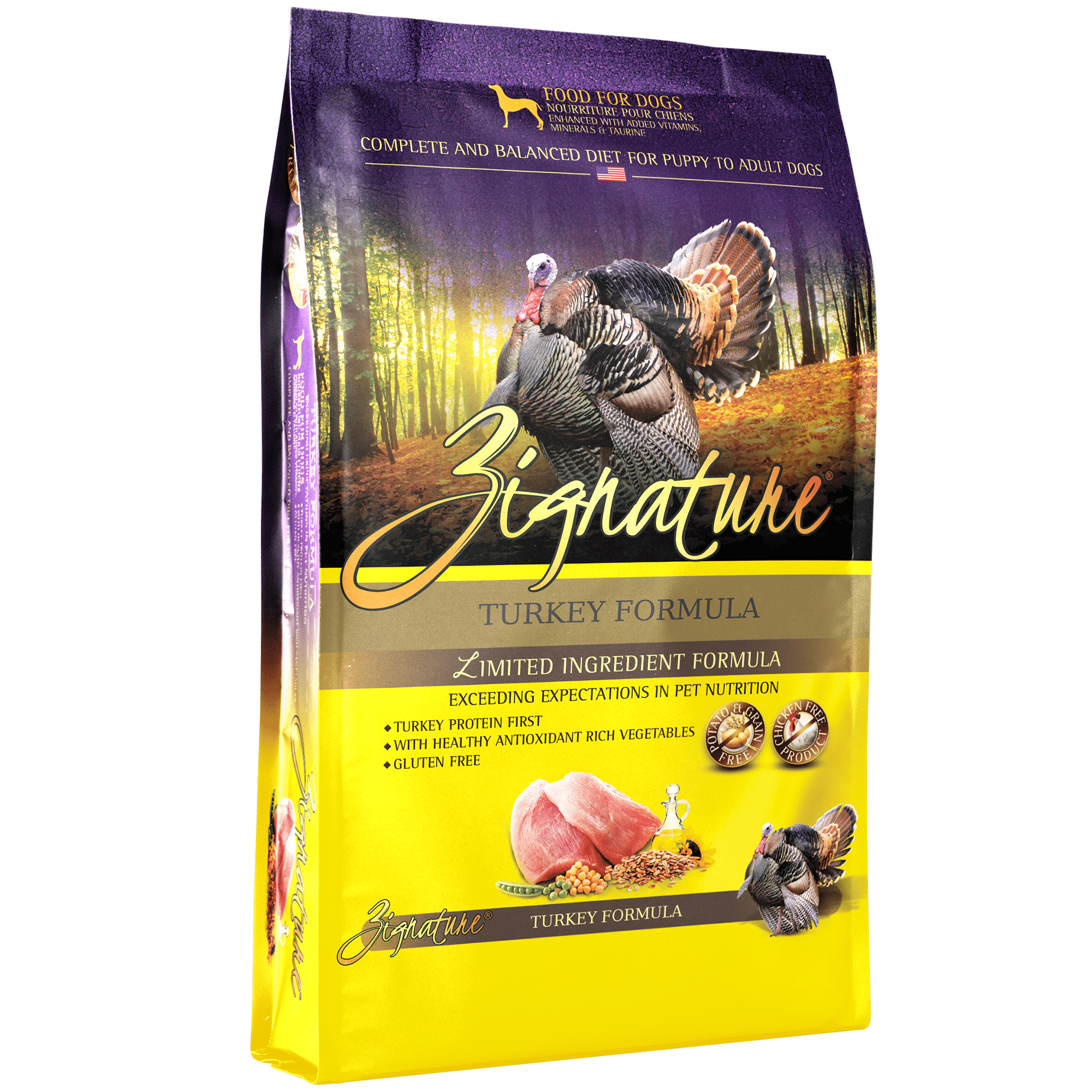 Nourriture pour chiens Zignature, formule à la dinde