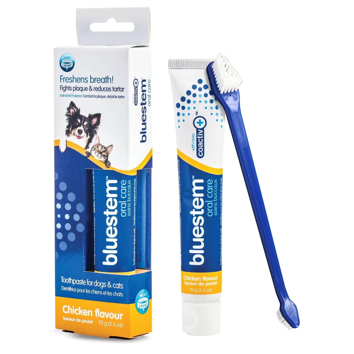 Bluestem Oral Care Dentifrice pour chiens et chats, saveur poulet (2,5 oz)