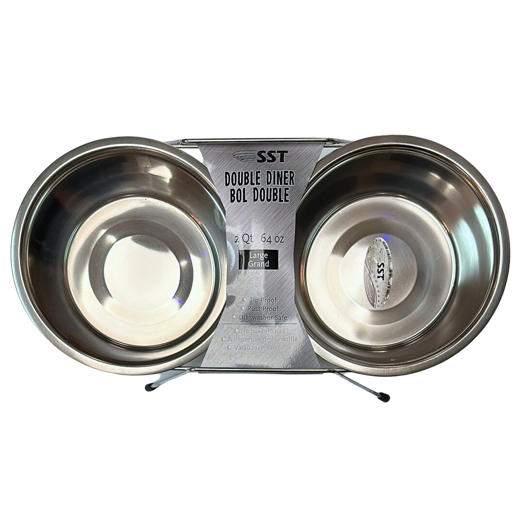 Plat pour chien SST Double Diner (2Qt)