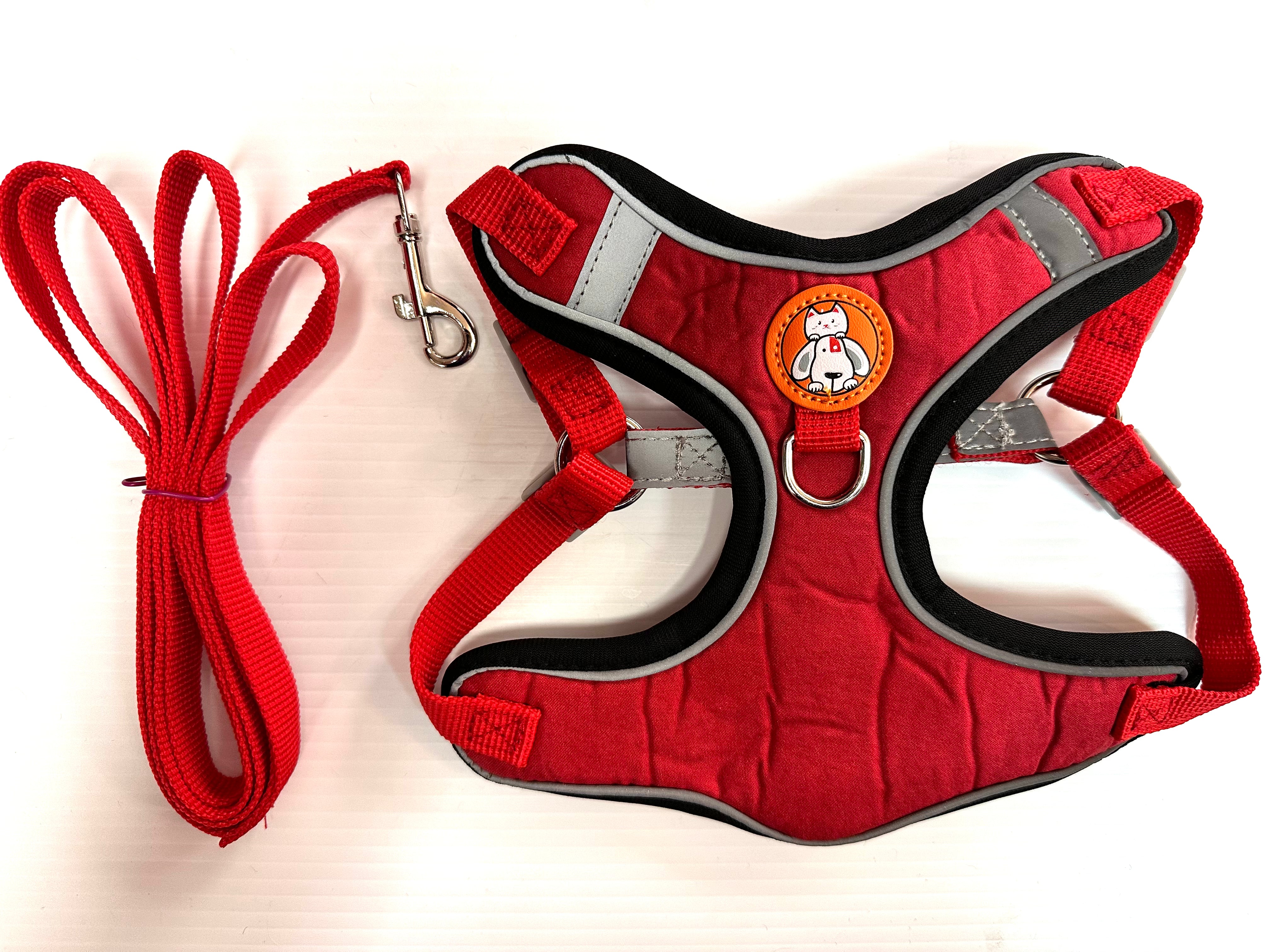 Step-in Harness & Leash Sets with Reflective Trim