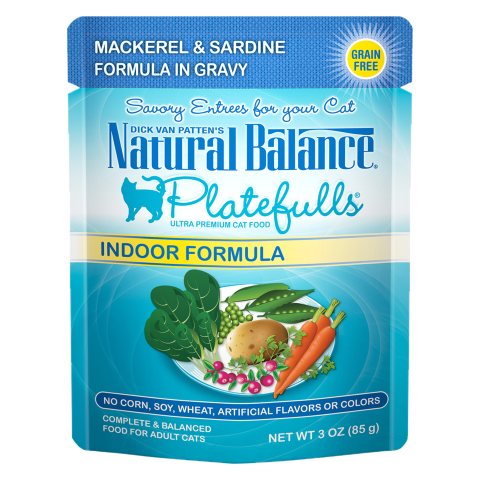 Formule d'intérieur Natural Balance Platefulls®, formule de maquereau et de sardine en sauce