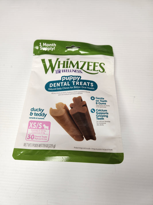 Gâteries dentaires pour chiots Whimzees Wellness, XS-S, 30 friandises