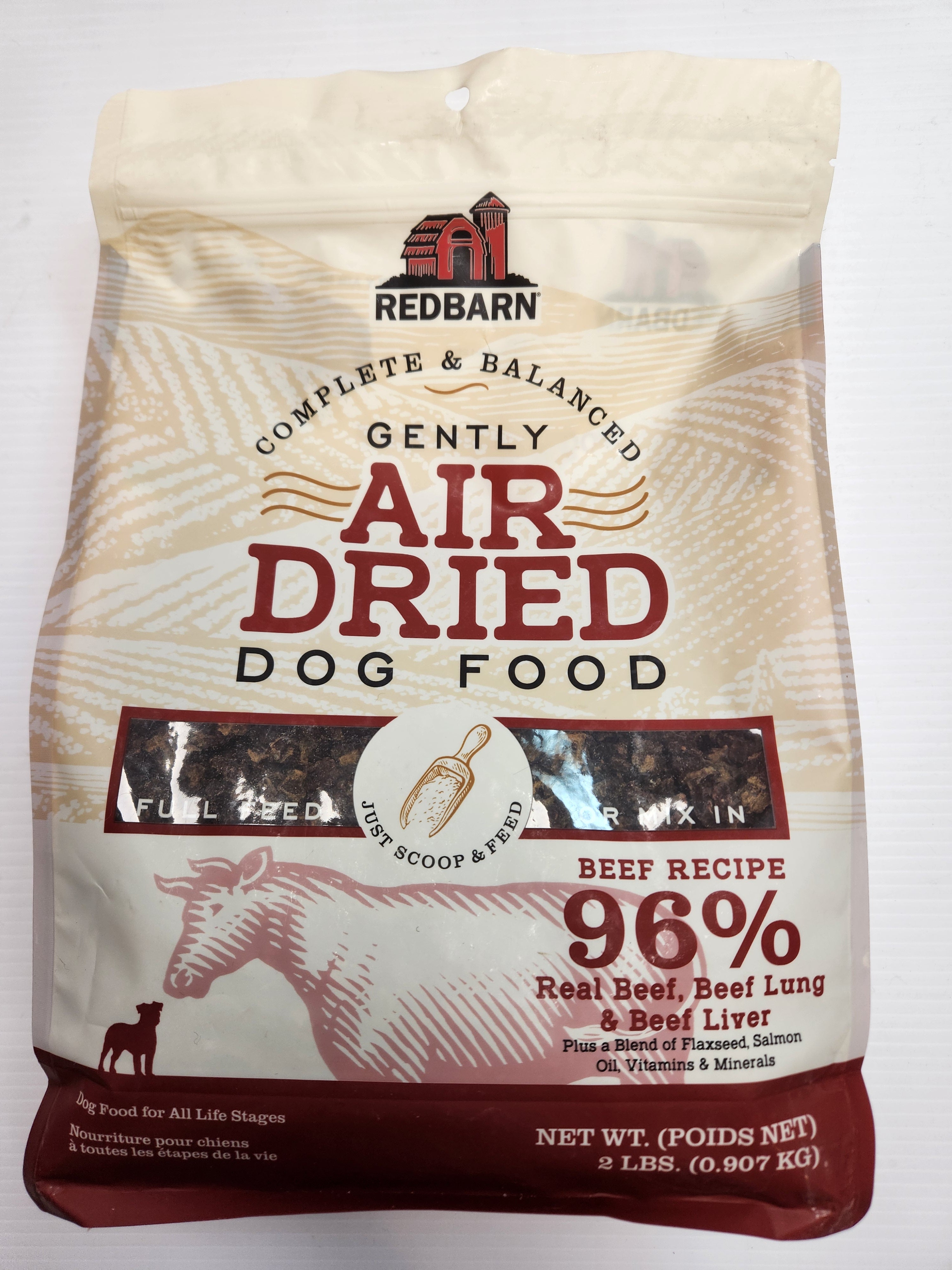 Red Barn Complete & Balanced Gently Air Dried Dog Food, Food Topper, or Healthy Treat, 96% Beef Recipe
