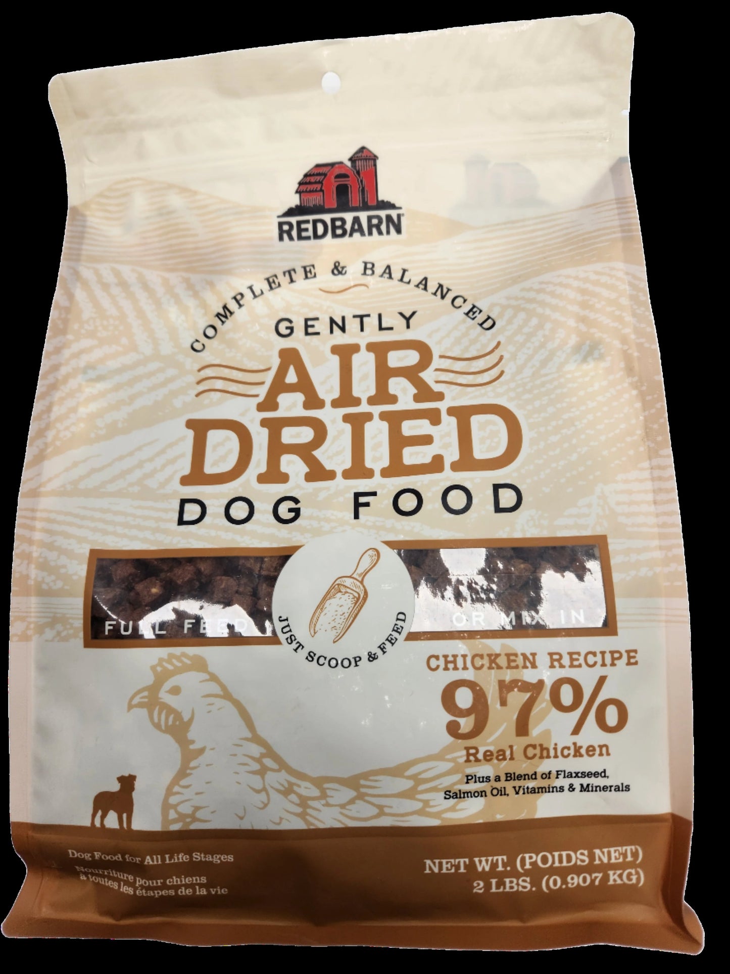 Red Barn Complete & Balanced Gently Air Dried Chicken Recipe Dog Food/ Topper/ Healthy Treat 2lb bag