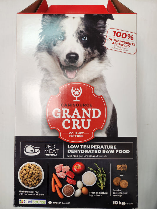 Canisource Grand Cru Viande Rouge Croquettes Crues Déshydratées Basse Température Pour Chien 10kg