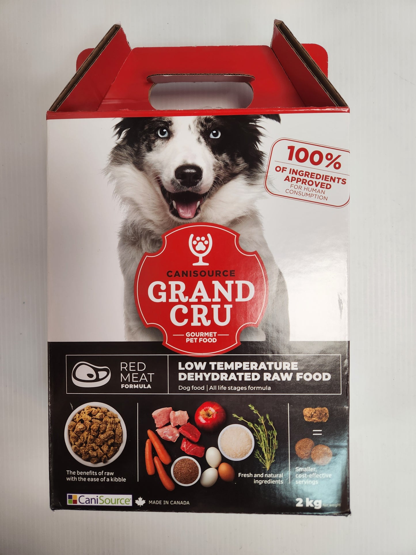 Canisource Grand Cru Viande Rouge Croquettes Crues Déshydratées Basse Température Pour Chien 2kg