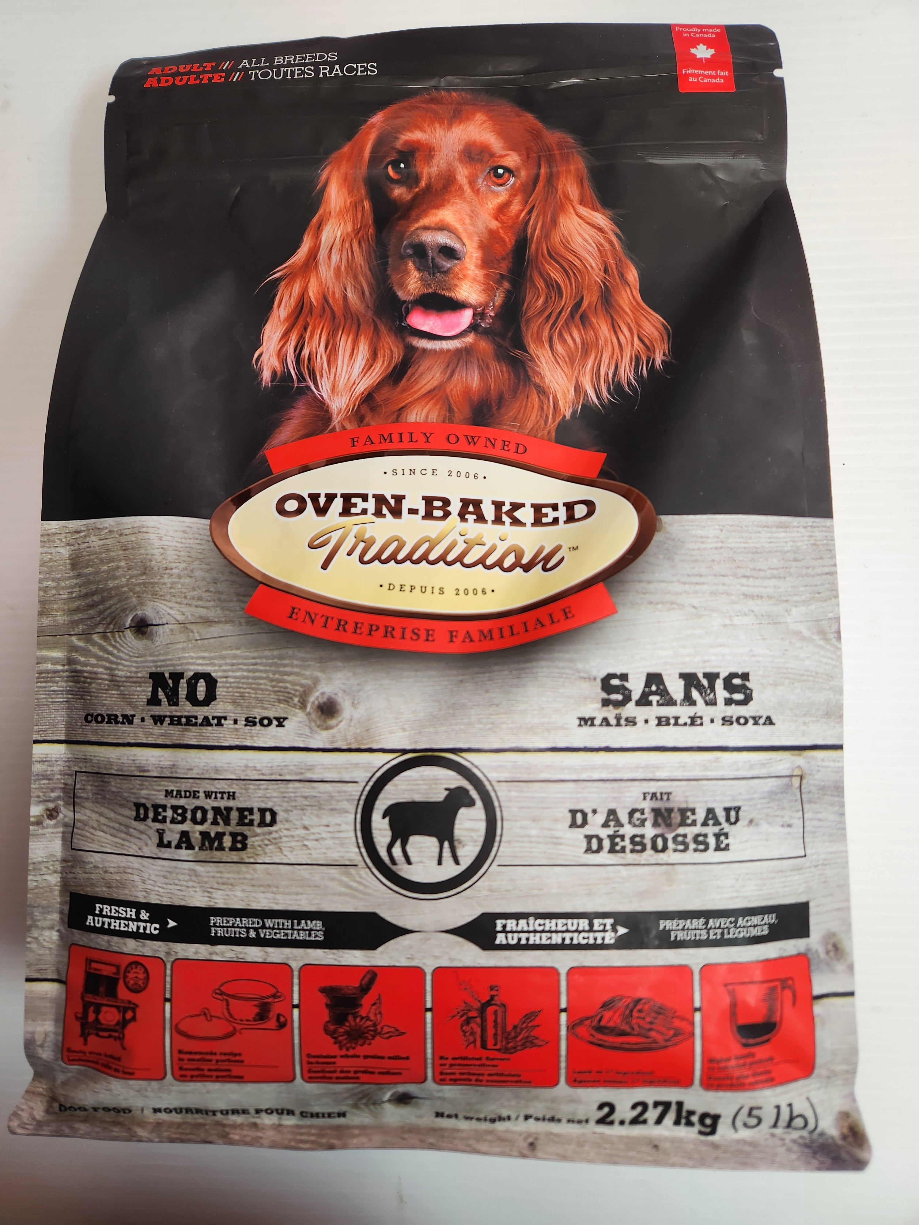 Oven Baked Tradition Adult Meat First Lamb Dog Formula 5lb
