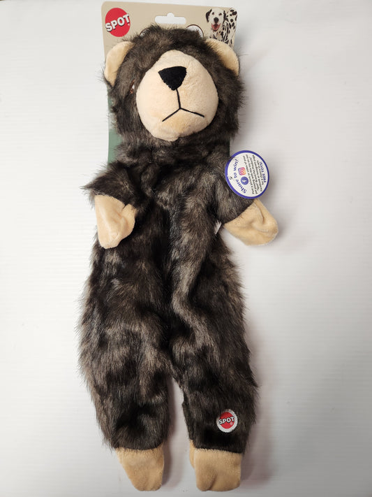 Spot FURZZ Bear Jouet pour chien à rembourrage bas avec couineur 18"