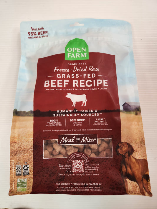 Open Farm Freeze Dried Raw Grass Fed Beef Recipe 623g