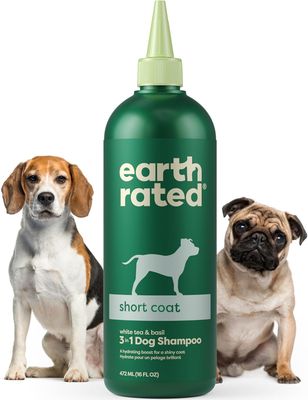 Earth Rated 3-in-1 Dog Shampoo, White Tea & Basil, 472ml Bottle