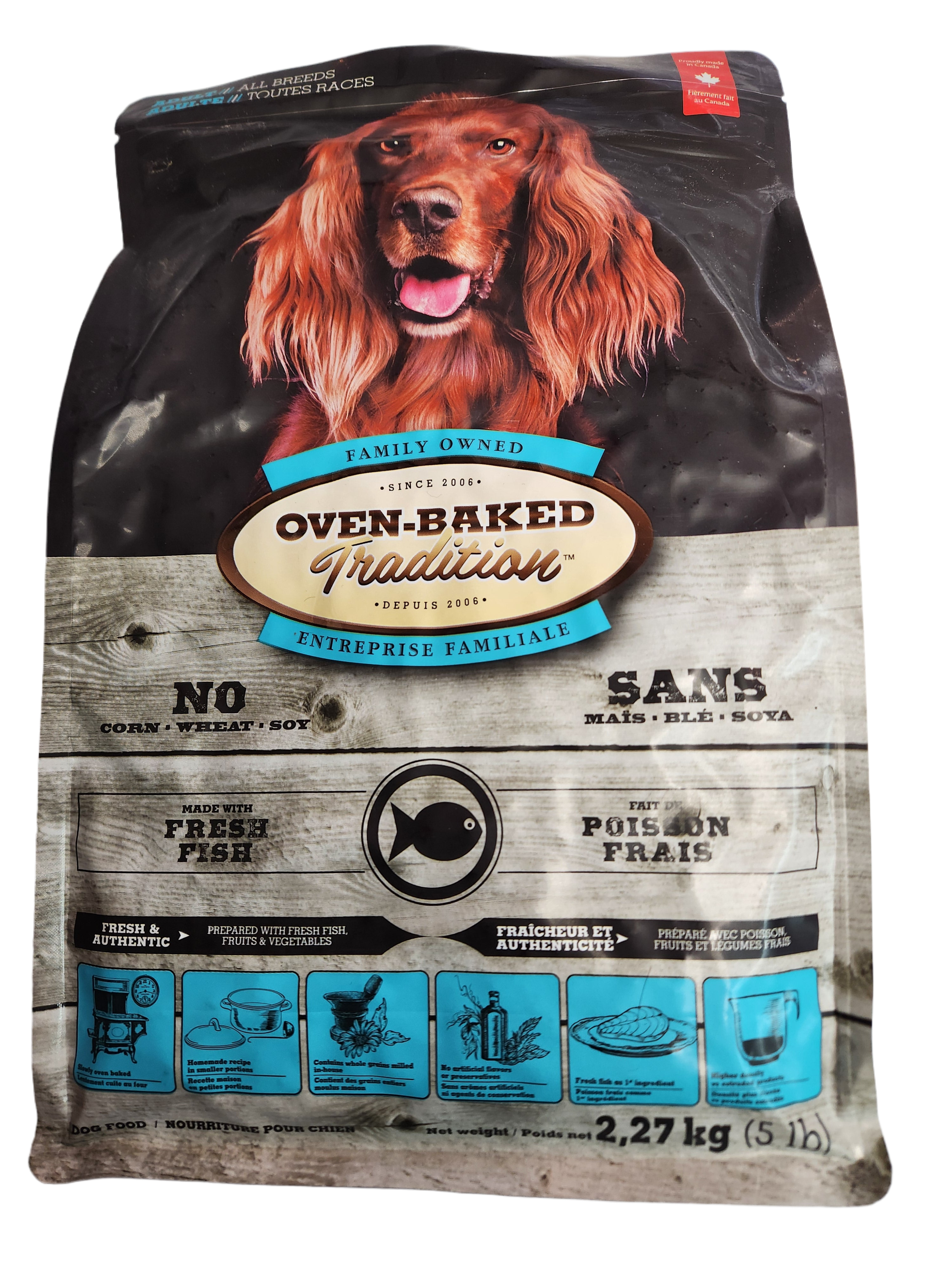 Oven Baked Tradition Viande de poisson Première formule pour chien à cuisson lente 5 lb