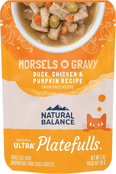 Natural Balance Platefulls Nourriture humide pour chat Canard, poulet et citrouille 3oz