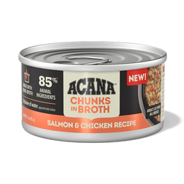 ACANA Premium Pâté, Chunks in Broth, Salmon & Chicken, 5.5oz can
