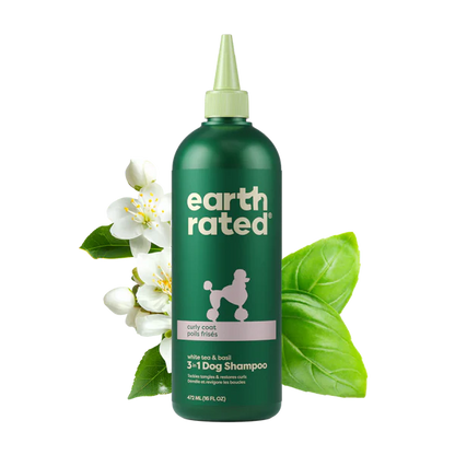 Earth Rated 3-in-1 Dog Shampoo, White Tea & Basil, 472ml Bottle