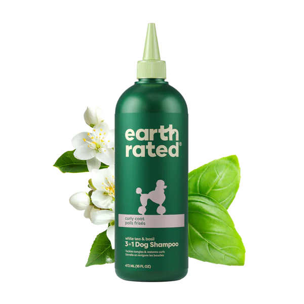 Earth Rated 3-in-1 Dog Shampoo, White Tea & Basil, 472ml Bottle