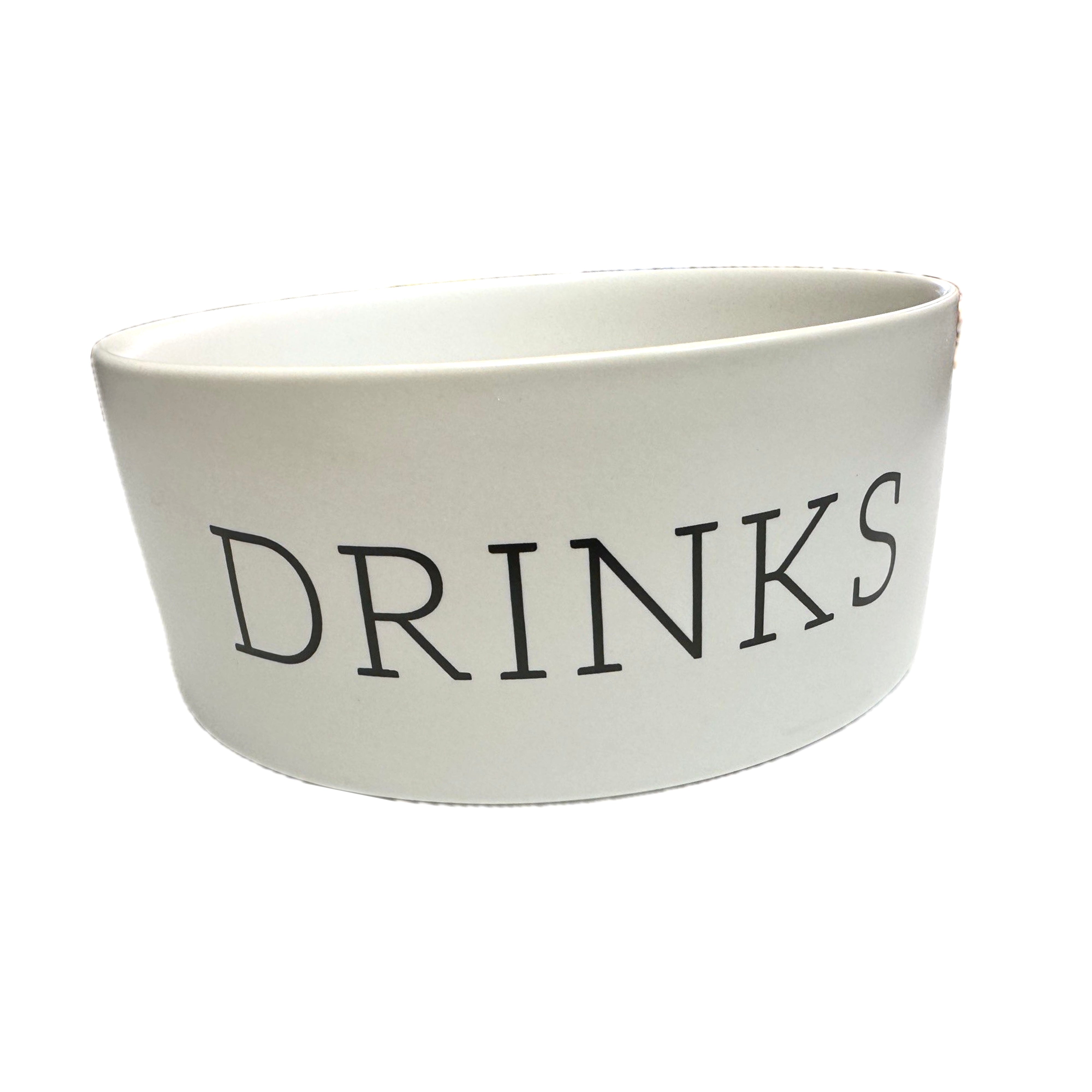 Dinner & Drinks Ceramic Dog Bowls (1.5 Quart)