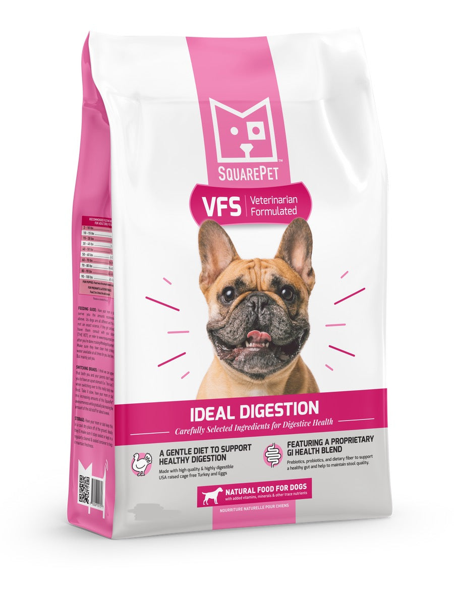 SquarePet VFS Veterinarian Formulated - Ideal Digestion - Natural Food for Dogs (4.4lbs)