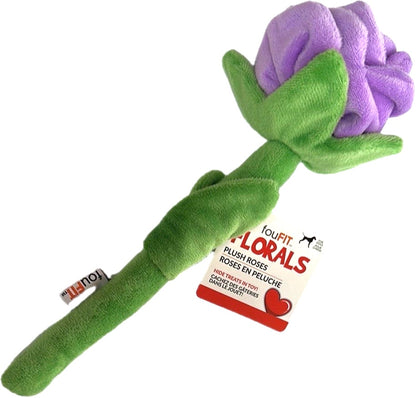 FouFIT Plush Roses Nosework Snuffle Squeak & Crinkle Toy