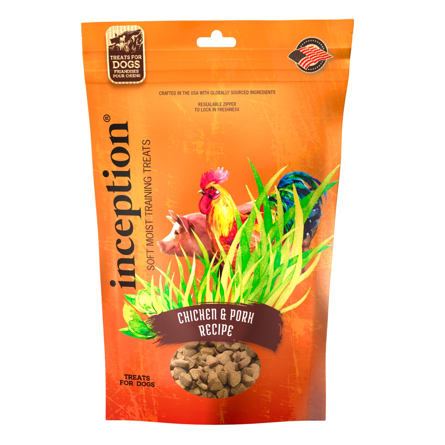 Inception Limited Ingredient Soft Moist Training Treats Recette de poulet et de porc