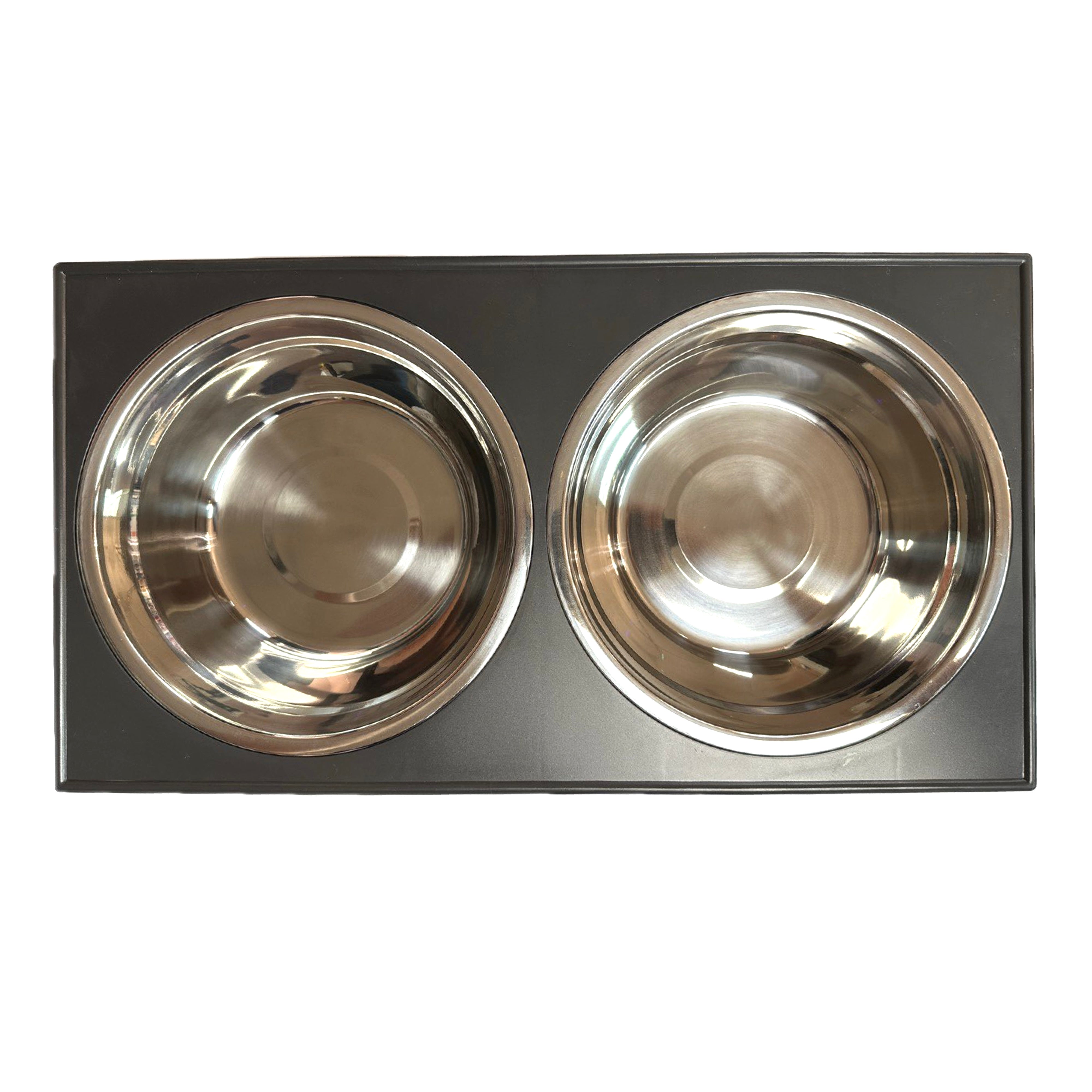 Elevated Feeder with Stainless Steel Bowls Easily Adjusts from a Height of 8" to 12"