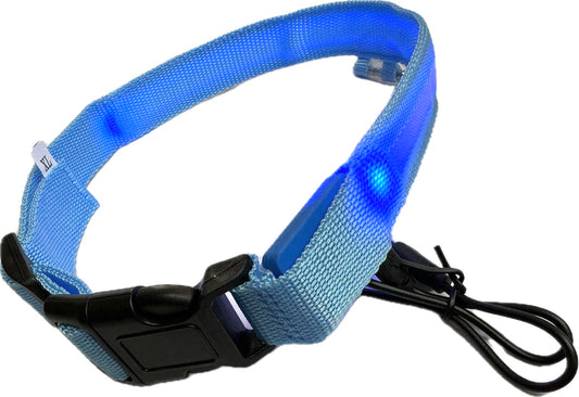 Lighted Nylon Collars with Quick Flash, Flash & Steady-On Functions