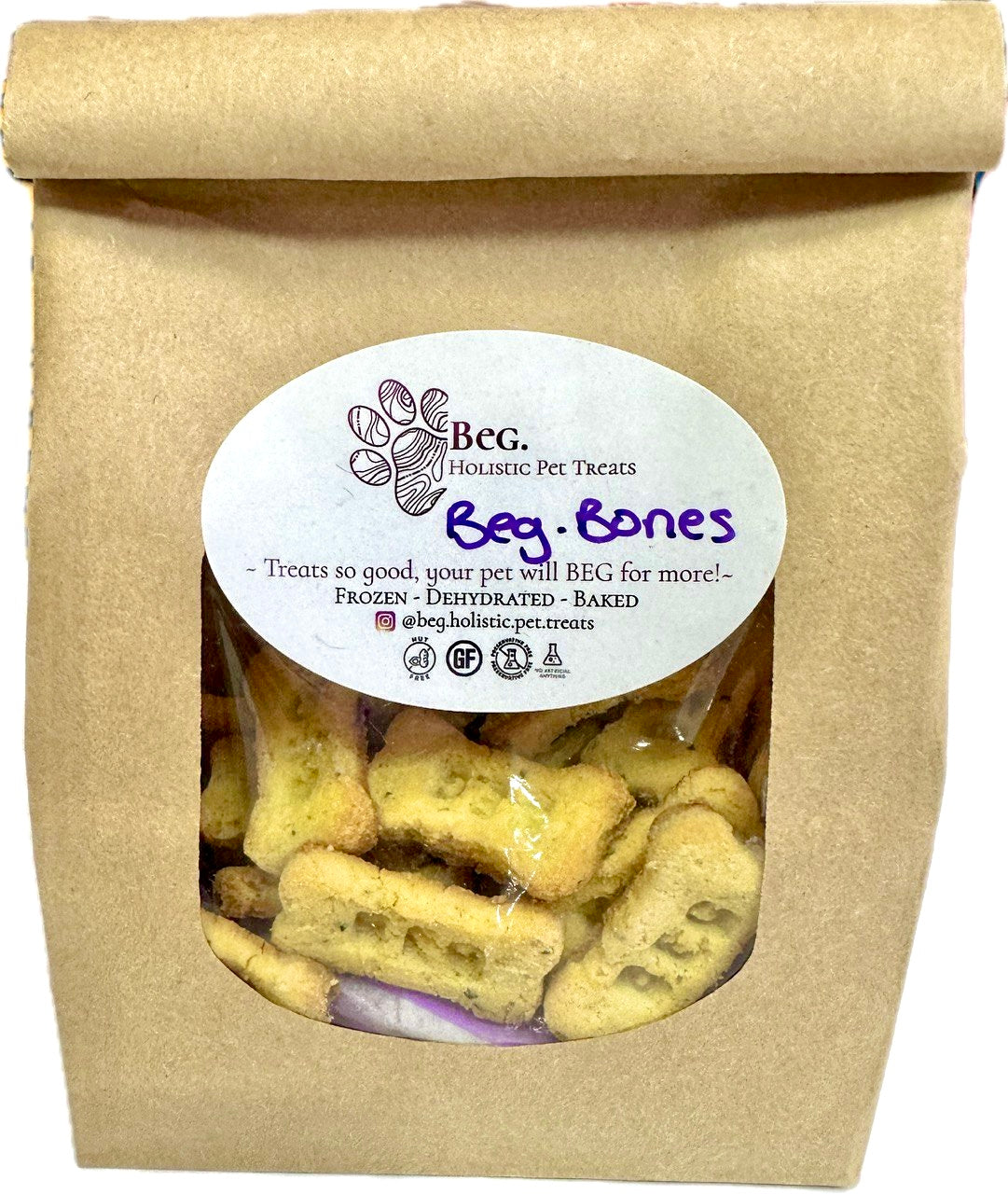 BEG. ‘Beg Bones’ Holistic Pet Treats