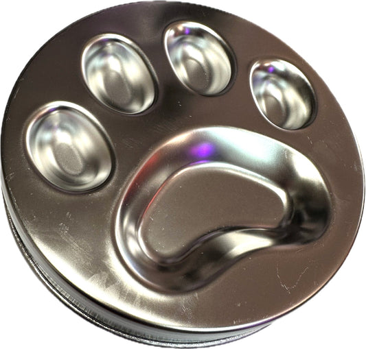 Paw Print Slow-Feed Steel Bowl