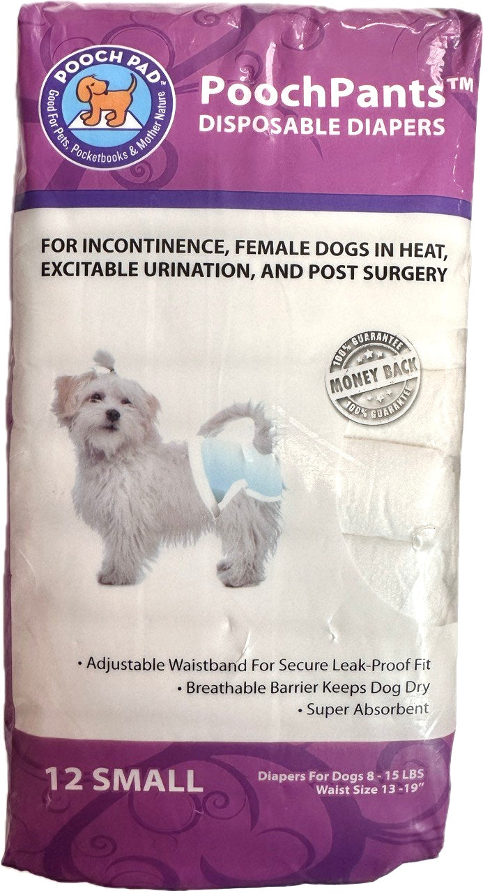 Pooch Pad PoochPants 12 Small Disposable Diapers