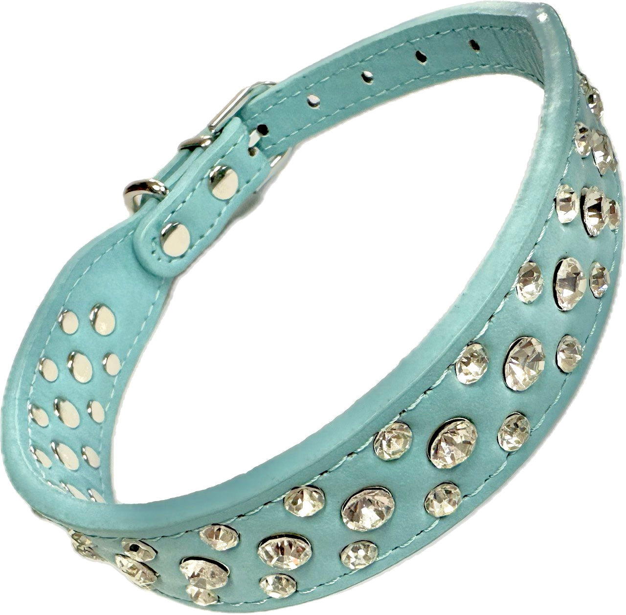 Pleather Rhinestone Collar