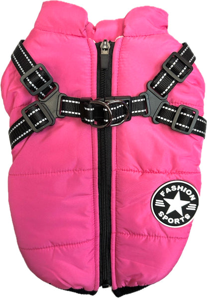 Waterproof Warm Vest & Harness for Small Dogs