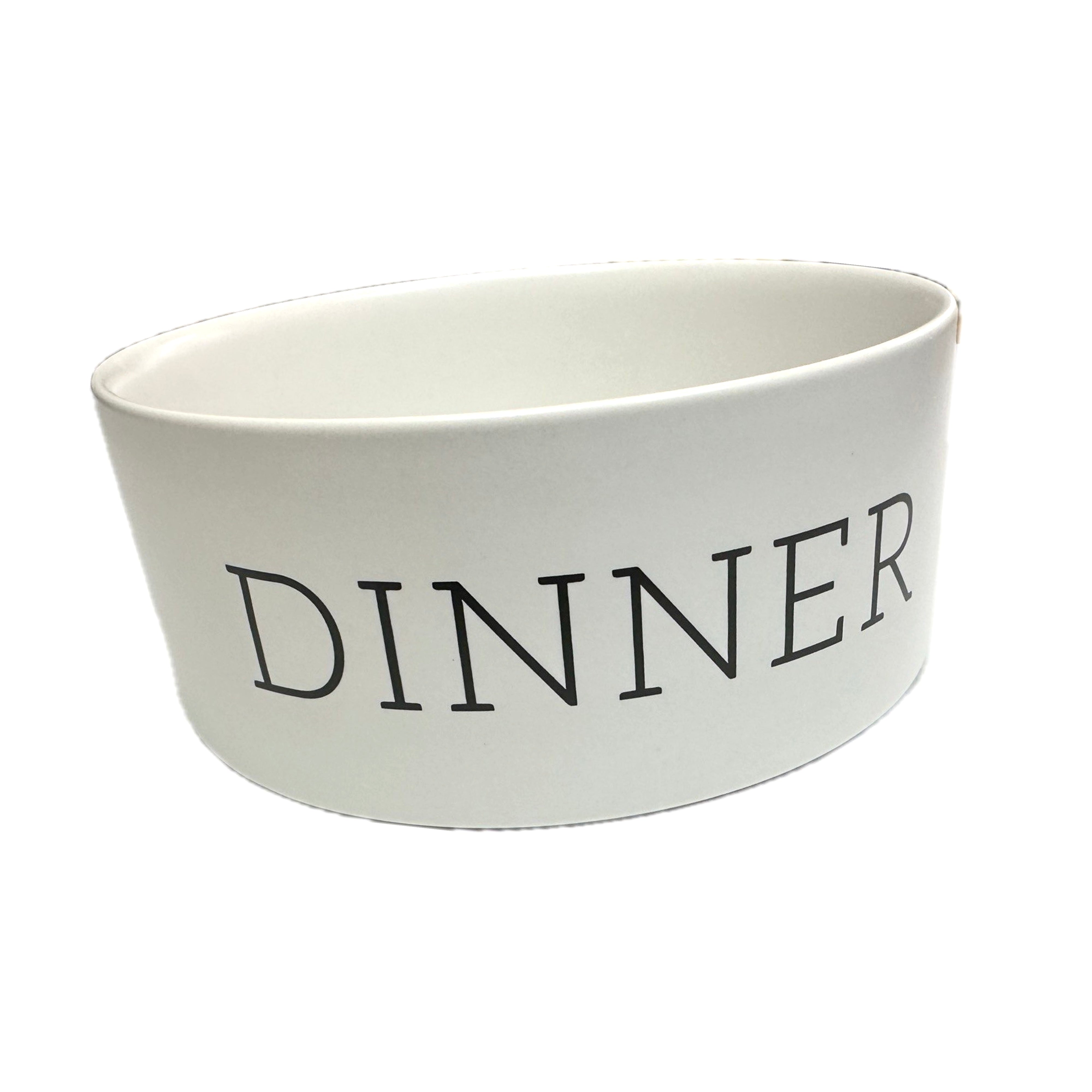 Dinner & Drinks Ceramic Dog Bowls (1.5 Quart)