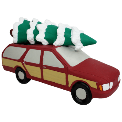 Multipet Holiday Station Wagon with Tree Dog Toy