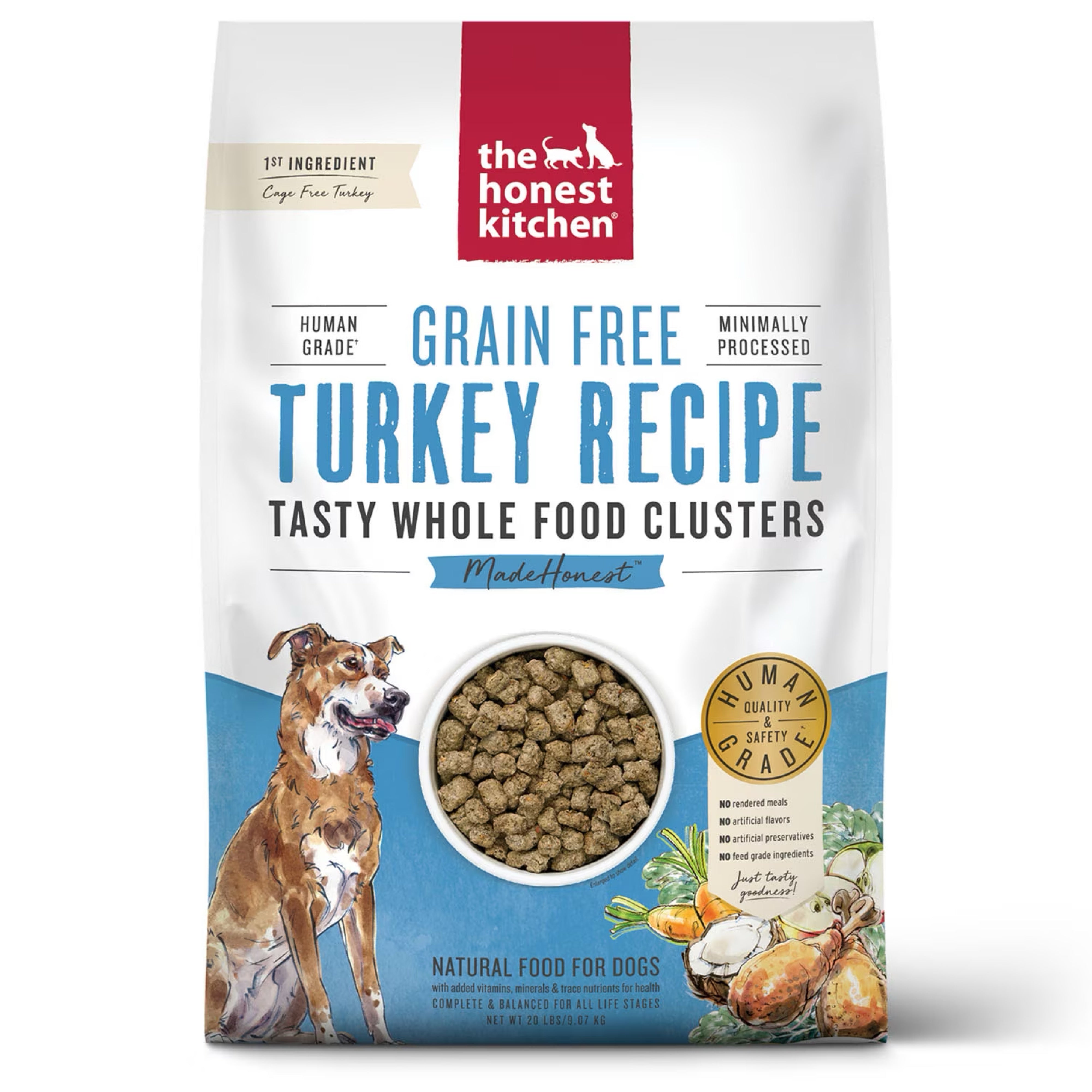 Honest Kitchen Whole Food Clusters, Grain-Free, Turkey Recipe