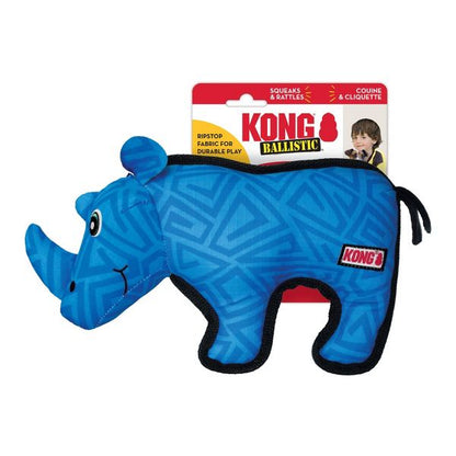 KONG Ripstop Rhino Dog Toy - Blue