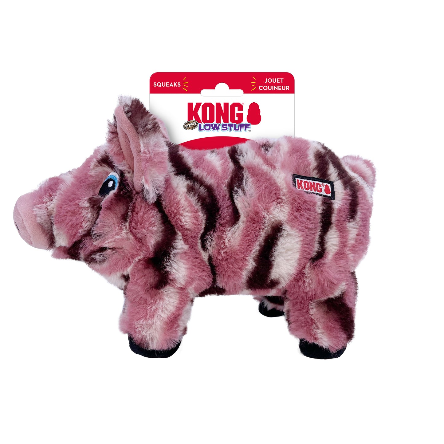 KONG Low Stuff Stripes Cochon, Med