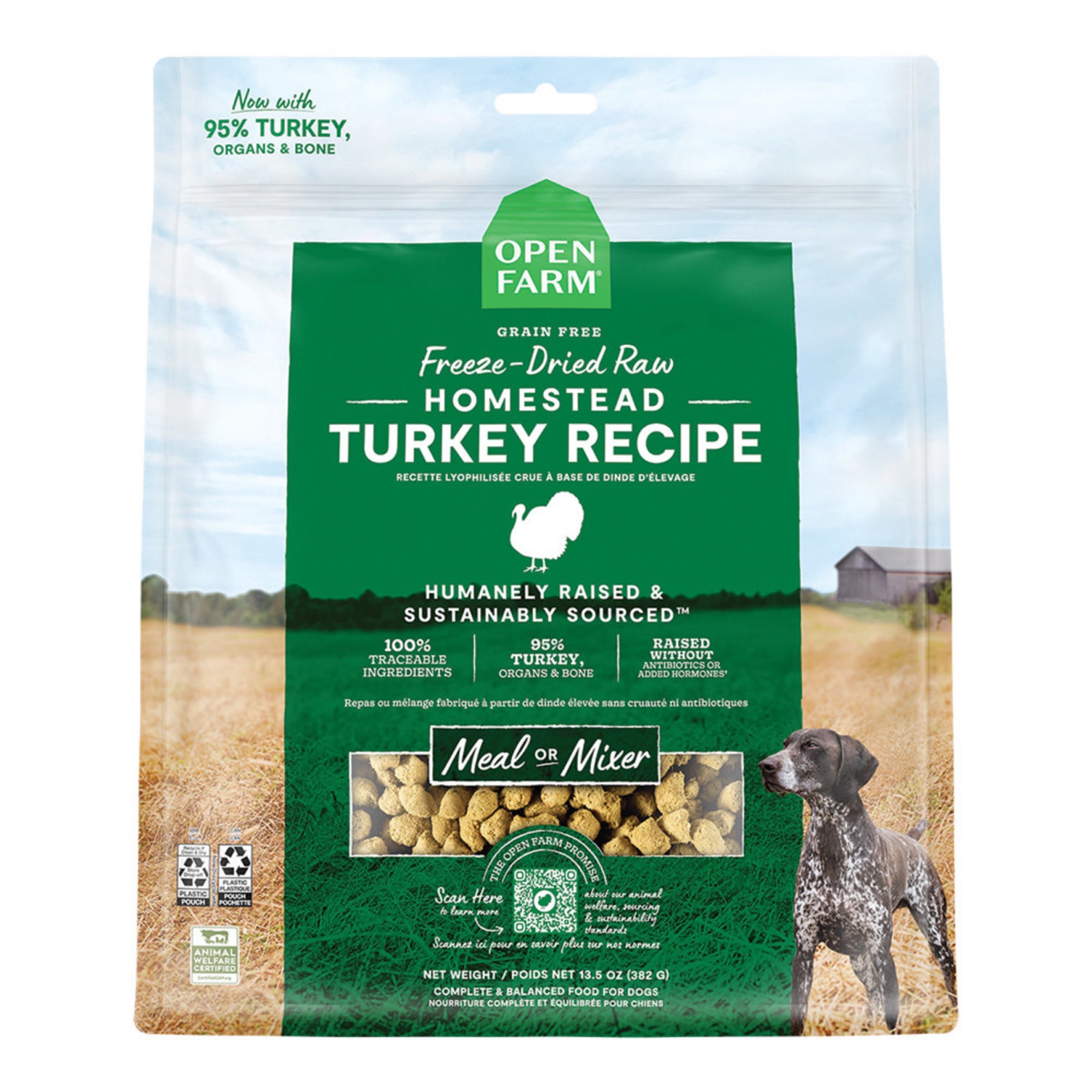 Open Farm Homestead Turkey Recipe Freeze Dried Raw Dog Food
