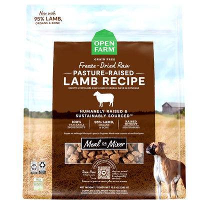 Open Farm Homestead Lamb Recipe Freeze Dried Raw Dog Food