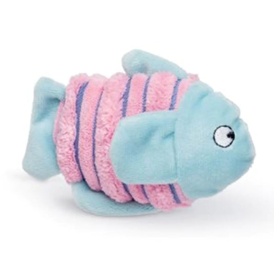 Jouet pour chat BüD'z, poisson rose et bleu, 4,5"