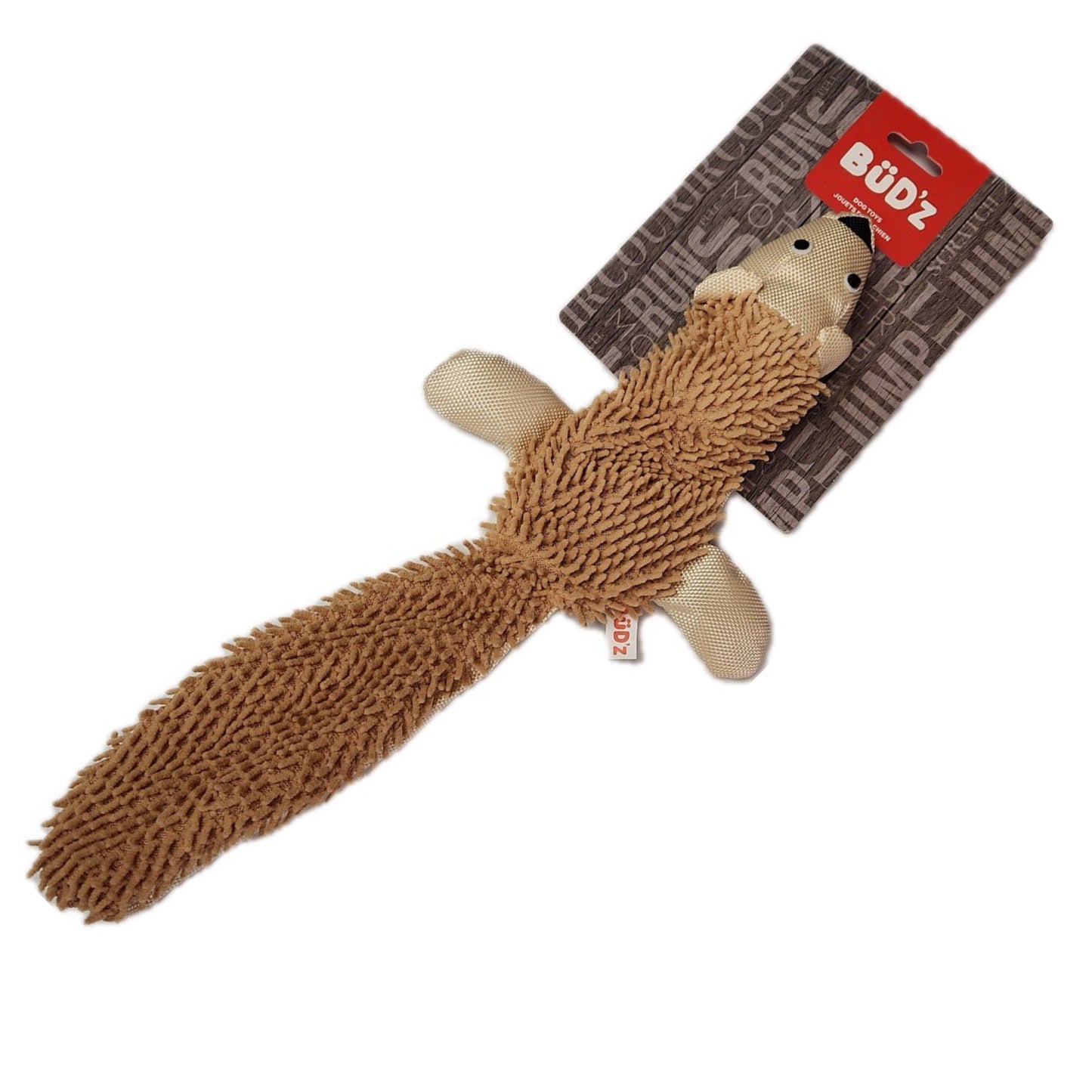 BüD’z Dog Toy with Hidden Pocket, 17” Beaver