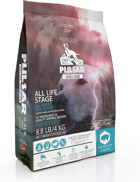 Pulsar All Life Stage, nourriture pour chiens toutes races, grains entiers, recette de farine de porc, 4 kg 