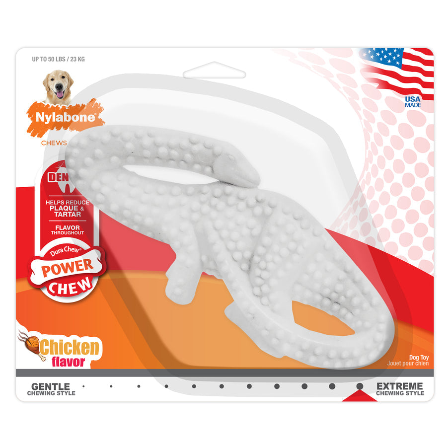 Nylabone Power Chew Jouet dentaire pour chien à saveur de poulet et de dinosaure