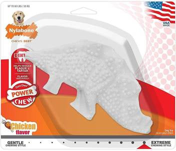 Nylabone Power Chew Jouet dentaire pour chien à saveur de poulet et de dinosaure