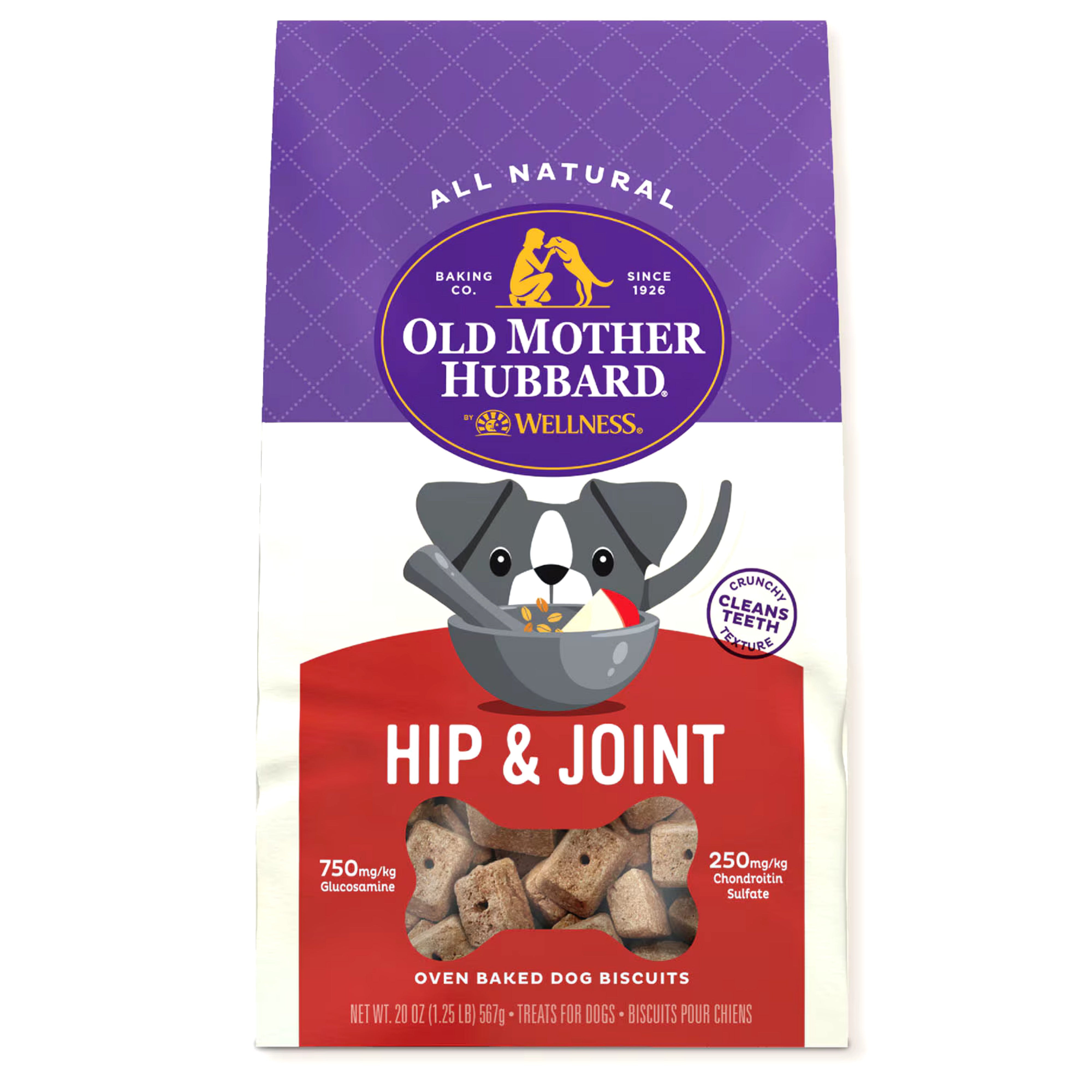 Old Mother Hubbard All Natural Hip & Joint Oven Baked Dog Biscuits, 1.25lb