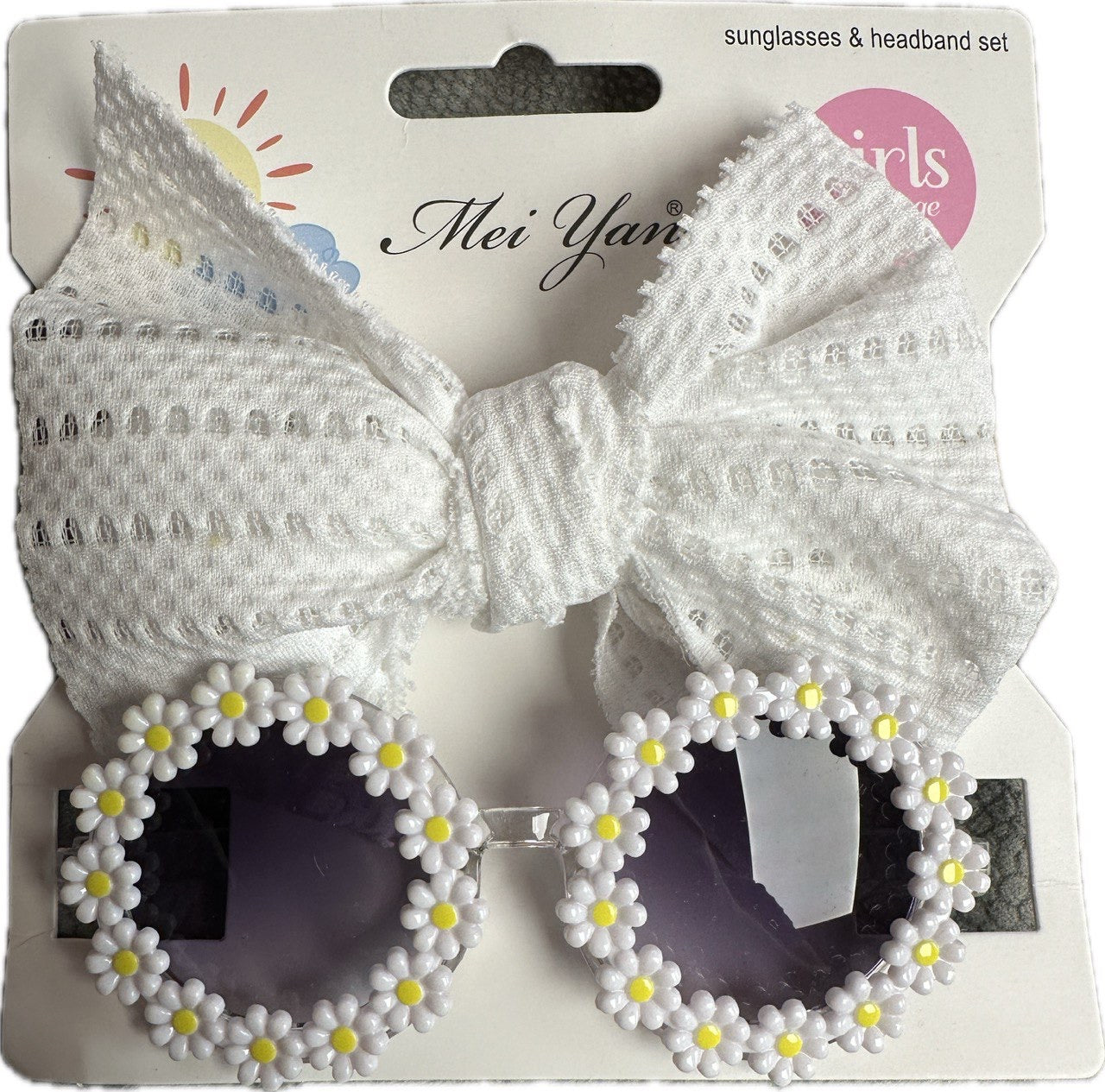 Sun Glasses & Bow Headband, 2 Piece Set